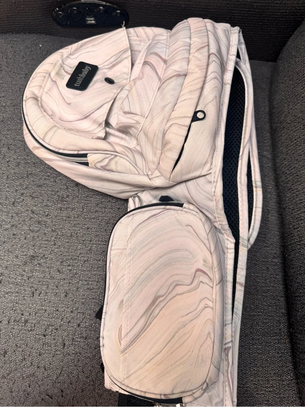 The Tushbaby™ Hip Carrier in Marble